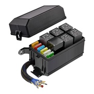 Automotive Relay Fuse Box 12V/24V Modified Car with Wiring Harness Fuse Box Automotive 6-way Fuse Bo
