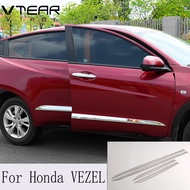 For Honda VEZEL HRV HR-V 2015-2021 (VEZEL LOGO) car side door body molding strip trim cover decorative stainless steel accessories