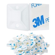 3/4" Zip Tie Mounts - 120PCS Self Adhesive Cable Tie Mounts Wire Cable Anchors Squares Holders for C