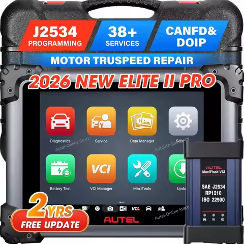 Autel MaxiSys Elite II Pro Car Diagnostic Tools ECU Coding J2534 Reprogramming Tool, 40+Reset, 3000+