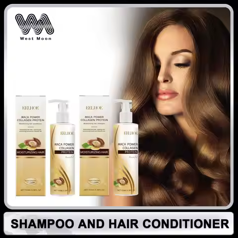 Collagen Shampoo and Conditioner for Hair Cleaning Scalp Nourish Hair Strengthening Shampoo Keratin 