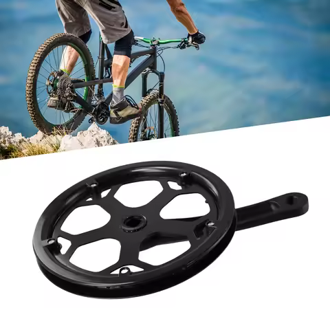 CrankArm Set Bike Crankset Road Bike Electric Bike Fixie Bikes Black Easy To Install 52T Good Compat