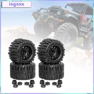 [isgsxx] 4 RC Wheels Tires DIY Accs Replacement Easy Installation Accessory Black for 1:8