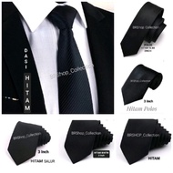 Men's Tie BLACK 3 Inch 7.5cm 2inch 5cm slim