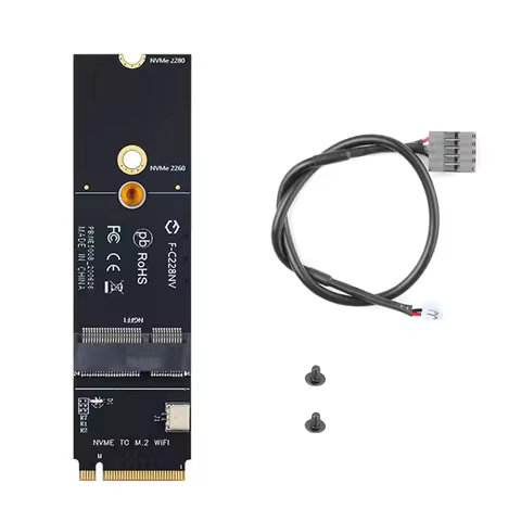 Wifi Adapter M2 A+E Key to M2 M-Key Slot Wireless Network Card for BCM94352Z AX200 AX210 NVMe PCIE S