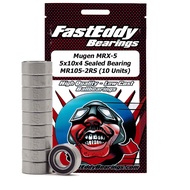 FastEddy Bearings Compatible with Mugen MRX-5 5x10x4 Sealed Bearing MR105-2RS (10 Units)