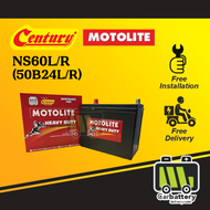 [Installation Provided] Century Motolite NS60L NS60R 50B24L 50B24R Car Battery Bateri Kereta Proton Saga Toyota Vios City