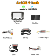 【4G+32G】9 นิ้ว Android 13 2 Din HONDA Fit Jazz 2006  รถวิทยุเครื่องเล่นวิดีโอมัลติมีเดียระบบนำทาWifi