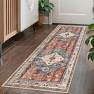 KOZYFLY Hallways Runner Rug 2x5 Ft Washable Tufted Rugs, Non Slip Kitchen Runner Rugs with Rubber Ba
