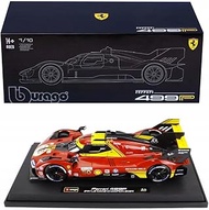 Bburago Ferrari Racing 499P LE Mans HYPERCAR (2024) AF Corse #50 - Deluxe Hard Case - 1:18 Scale - I