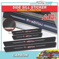 Carbon Sticker Door Side Sill Step Plate Proton Saga Persona Iriz Wira Honda City Civic Pelekat Pint
