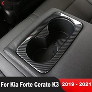 Car Rear Seat Water Cup Holder Frame Cover Trim For Kia Cerato Forte K3 2019 2020 2021 Stainless Ste