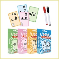 Math Flash Cards for Kids Dry Erase Multiplication Division Flash Cards Children Aged 6 Learning Mat