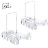 Adjustable Acrylic Plate Stands for Display, 2-Pack Clear Stable Holders for Photo Frames& Artwork