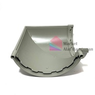 Belokan Talang Air Setengah Lingkar 6" PVC / Belokan Setengah Lingkaran Letter L 6 Inci