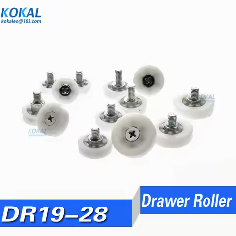 [DR]10pcs Hot sale DR low noise Refrigerator drawer Pulley Sliding door plastic POM M6 screw bearing