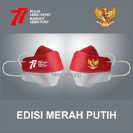 MERAH Red and white evo mask with garuda logo 77