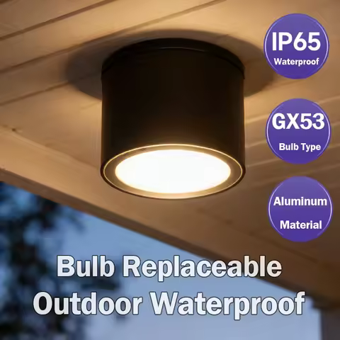 Outdoor Waterproof IP65 LED Downlight 3 Colors GX53 Spotlight Aluminum Ceiling Light Pin Lamp For Ba