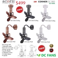 ACORN CORNER FAN DC-360- WALL / CEILING MOUNTED