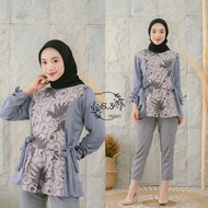 Baju batik atasan wanita/Blouse Batik Kombinasi