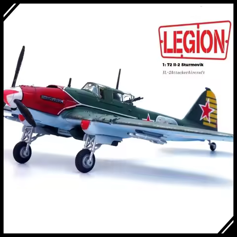 1:72 IL-2 Sturmovik Diecast Model Aircraft WWII Soviet Attack Bomber Plane 14629LD Full Metal Milita
