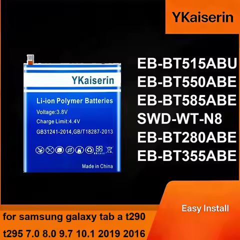 Swd-WT-N8 EB-BT585ABE EB-BT280ABE For Samsung Galaxy Tab a T290 T295 7.0 8.0 9.7 10.1 2019 2016 5300