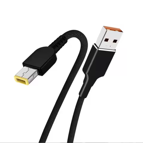 1.8m 65W USB PD Male to Square Slim Tip Laptop Power Charging Supply Cable for -Lenovo Thinkpad E440