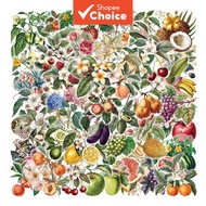 Plant 250pcs and Fruit Food Transparent Stickers Retro Y2K Downtown Aesthetics Sticker Anime Romance