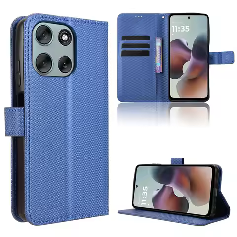 Wallet With Card Slot Stand Flip Leather Case For MOTO G24 G35 G45 G55 G56 G66J G66Y G75 5G Anti-fal