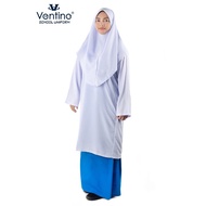 Ventino Baju Kurung Putih Sekolah Rendah/Menengah Kain Licin/Keras (BAJU SAHAJA)
