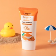 Quiyum nghệ vitamin C Kem chống nắng SPF50 + PA +++ Niacinamide dưỡng ẩm không nhờn mịn kết thúc 50g