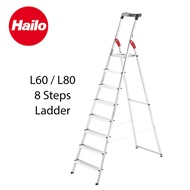 Hailo German 8 Step Safety &amp; Stable Aluminium Household Step Stool/Ladder