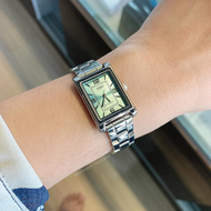 นาฬิกาผู้หญิง Casio แท้ รุ่น LTP-1234DD-2A สายสเตนเลสสตีล ทรงผืนผ้า กันน้ำ รับประกันสินค้า 1 ปี