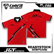 Cobra Jersey Original JNT Express Full Printing Courier Driver Shirt J&T Package Festive