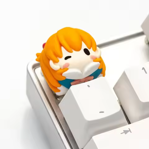 EVA Ayanami Rei Asuka Langley Soryu Creative Cartoon Mechanical Keyboard Keycap Cute Anime Movie Tra