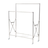 HomePro ราวตากผ้าบาร์คู่พับได้สเตนเลส 304 EMMA 1.2 ม. สีเงิน แบรนด์ PLIM