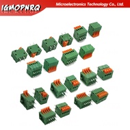 5PCS KF141V KF141R 2.54mm Pitch Straight&Bent  Push-in Spring Screwless Terminal Block Foot 2/3/4/5/
