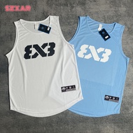 Summer 3v3 Sports Vest Men's Breathable Loose Training Basketball Sleeveless T-Shirt Quick-Drying Wa