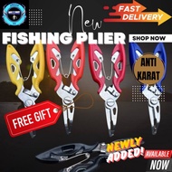 【Anti karat】Fishing Plier Scissor Line Cutter Eagle Nose For Lures/ playar mancing