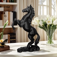EYD- Simulation Horse Ornament Black Horse Ornament Black White Horse Figurine Collectible Sculpture