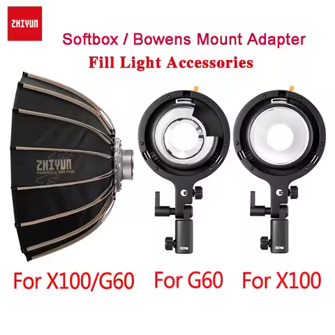 ZHIYUN 60cm Deep Mouth Softbox Bowens Mount Adapter Accessories for ZHIYUN MOLUS G60/ZHIYUN MOLUS X1
