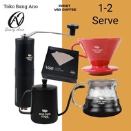 V60 coffee package manual coffee brewing tool 1-2 serve manual barista tool set v60