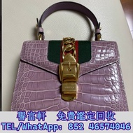 Gucci Sylvie 鱷魚皮手提包 名牌手袋，CHANEL香奈兒，HERMES愛瑪仕，LV路易威登，Dior迪奧，Gucci古馳，BottegaVeneta葆蝶家，Prada普拉達，FENDI芬迪