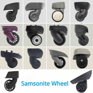 1 Pair Samsonite Original Universal Wheel Replacement Luggage Wheels Black Double row Wheels for suitcases