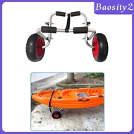 [Baosity2] Canoe Transport Cart Kayak Trailer Aluminum Alloy Elastic Strap Carrier Cart