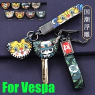 For Vespa GTS Sprint Primavera LX LXV PX 50 125 150 200 250 300 Accessories Leather Key Case Protect