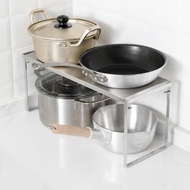 日本霜山 304不鏽鋼可層疊伸縮式置物架/調味料收納架