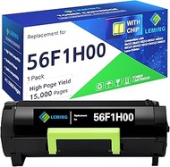56F1H00 Toner Cartridge 15000 Pages (with Chip) Compatible with Lexmark 56F1H00 Black Toner Cartridg