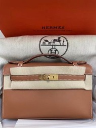 現貨🇭🇰Hermes Kelly Pochette 金棕