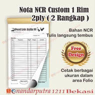 Cetak Nota NCR 2 Ply 1 Rim Custom/Cetak nota ncr 1rim 2 Rangkap Murah